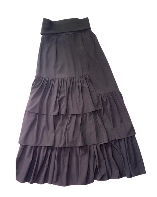 Falda Negra con volados