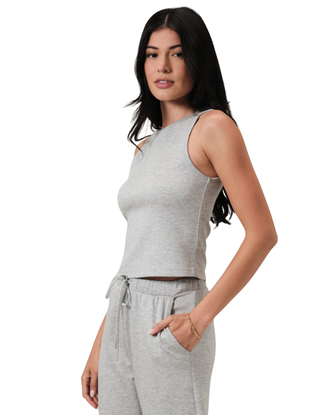 Set Casual Chic pantalón y blusa gris