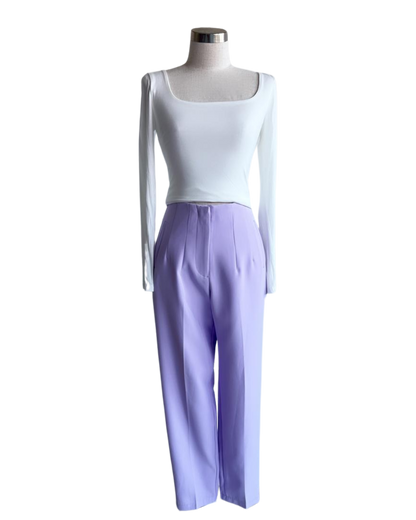 Pantalón tipo pinza de talle alto