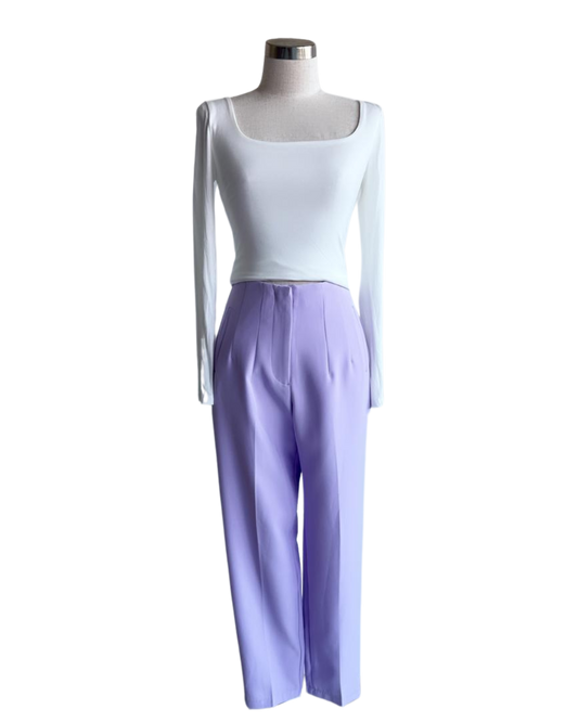 Pantalón tipo pinza de talle alto