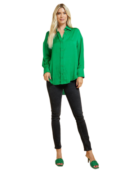 Blusa seda manga larga