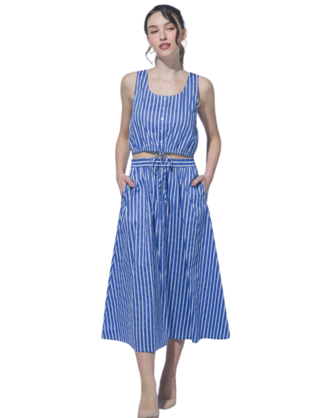 Set rayas blusa y falda