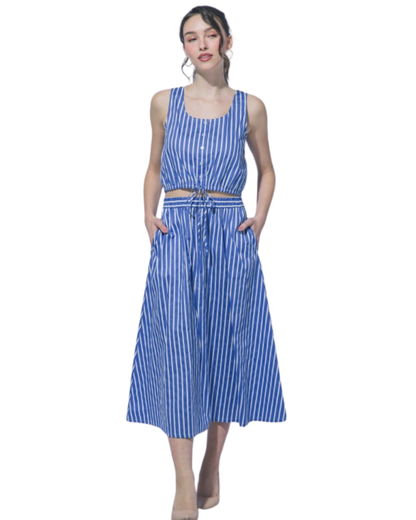 Set rayas blusa y falda