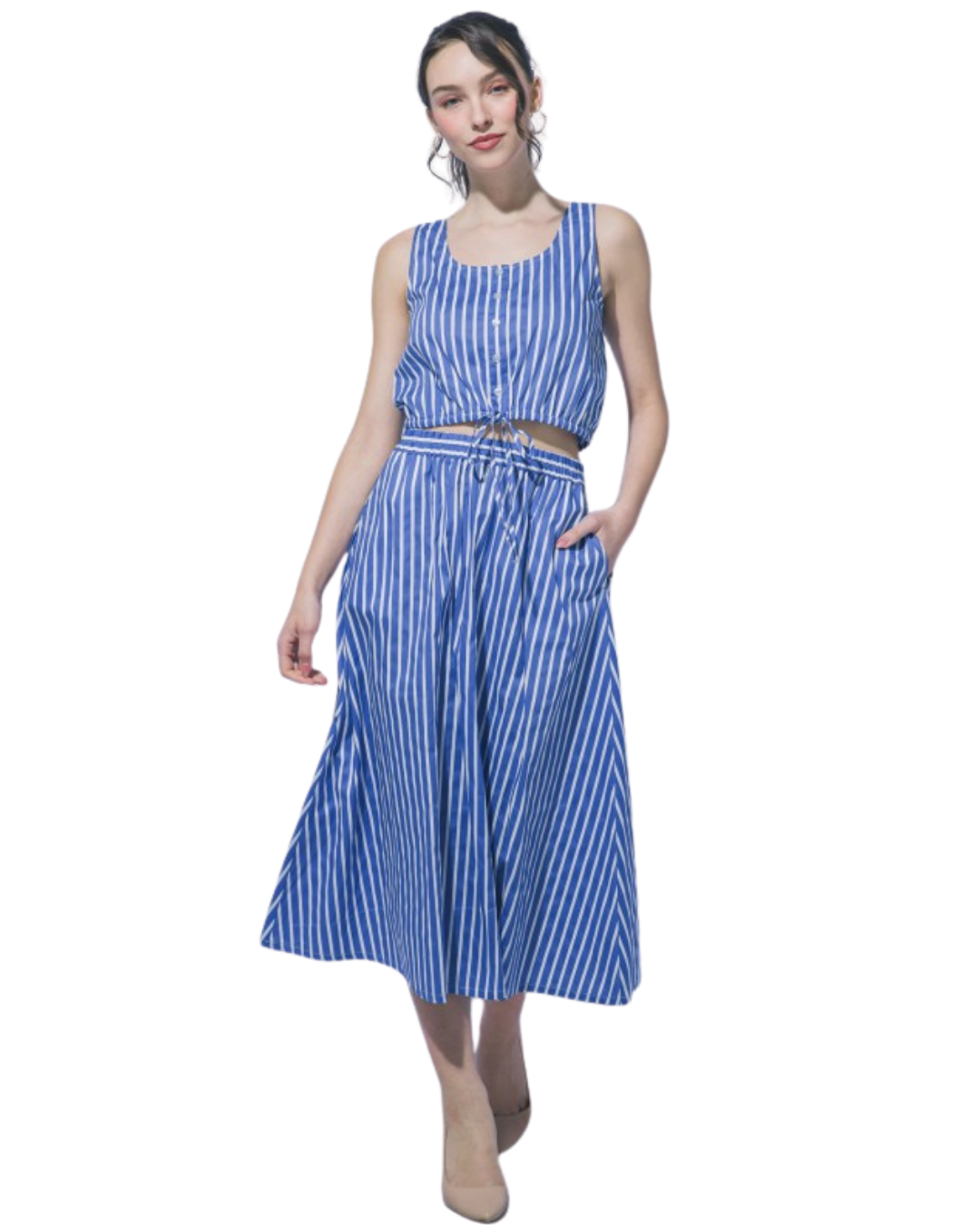 Set rayas blusa y falda