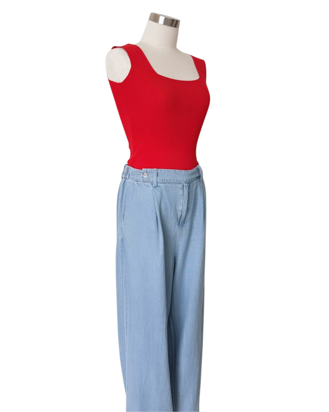 Blusa romántico cuello cuadrado