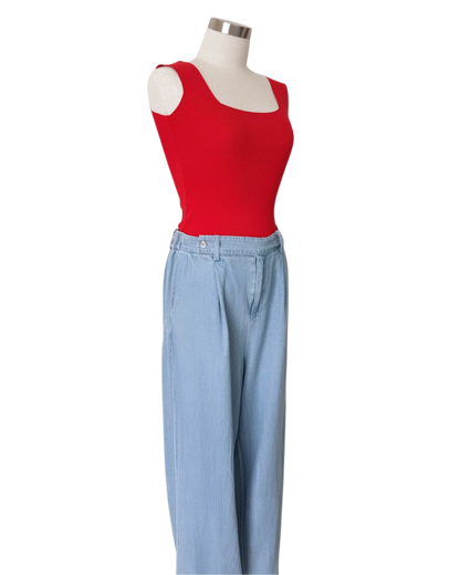 Blusa romántico cuello cuadrado