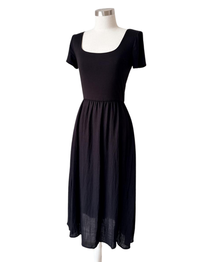 Vestido casual midi con bolsillos