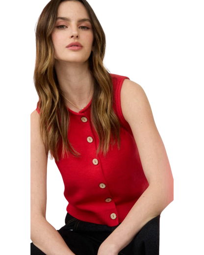 Blusa chaleco tejido sin mangas