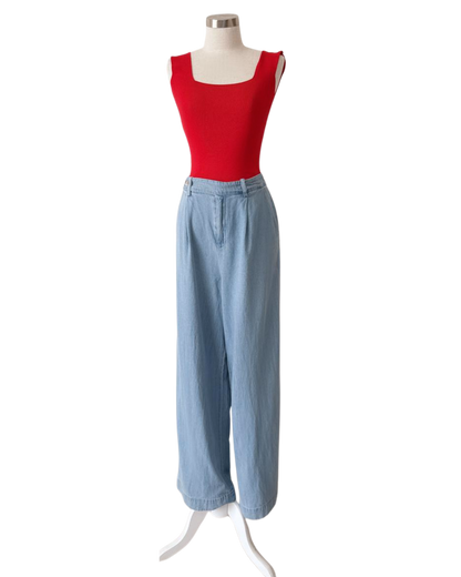 Blusa romántico cuello cuadrado