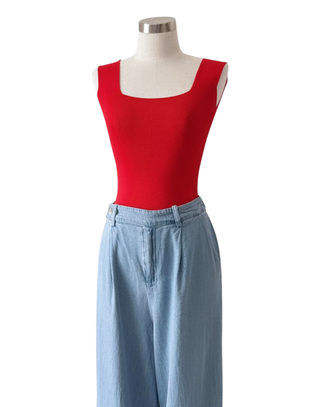 Blusa romántico cuello cuadrado