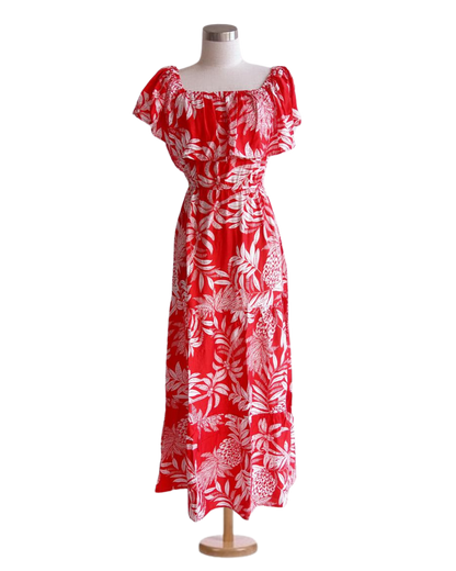 Vestido strapple largo estampado floral
