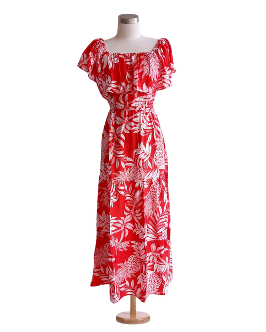 Vestido strapple largo estampado floral