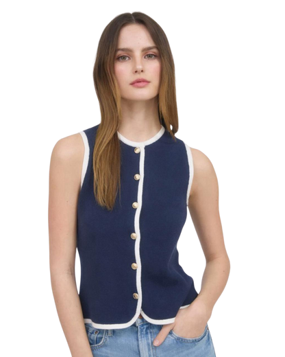 Blusa tipo chaleco con botones