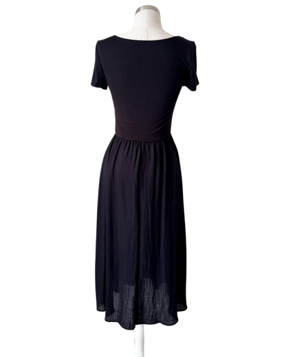 Vestido casual midi con bolsillos