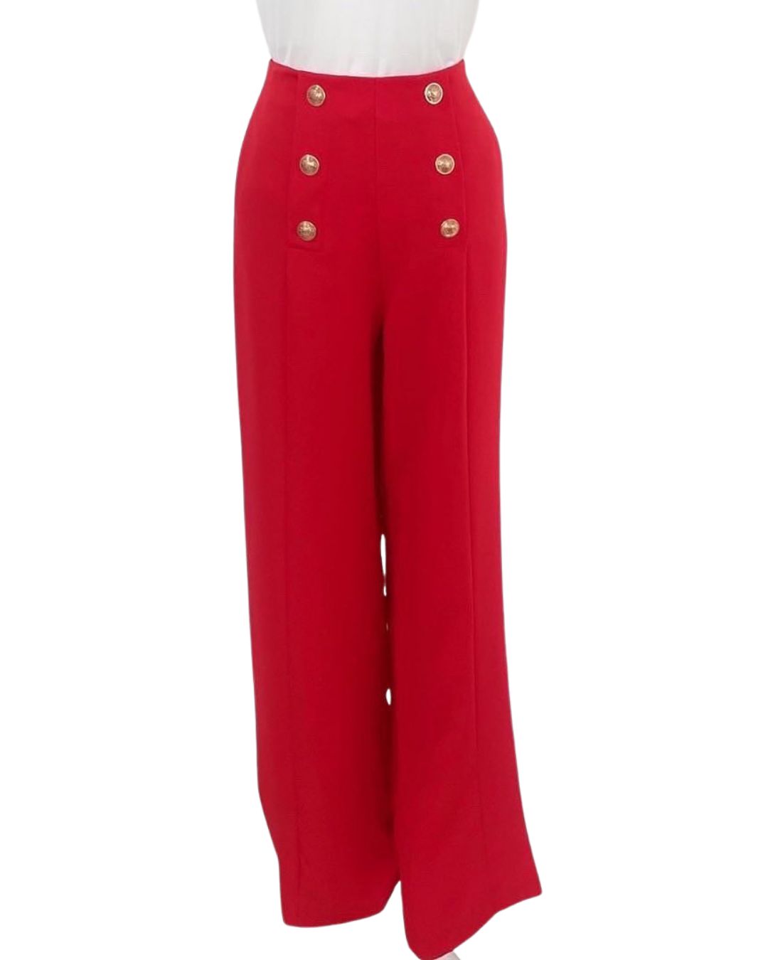 Pantalón con botones y zipper trasero.